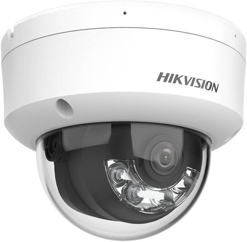 Hikvision 8 MP Acusense Smart Hybrid Light Fixed Dome Network Camera, 1/2.8" Progressive Scan CMOS Sensor, 2.8 mm Fixed Focal Lens, F1.6 Aperture, White