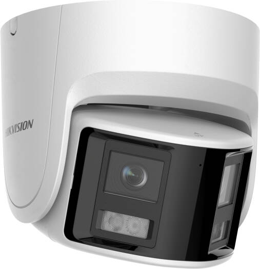 Hikvision 4 MP Panoramic ColorVu Fixed Turret Network Camera, 2x 1/2.5" Progressive Scan CMOS Sensor, 2.8 mm Fixed Focal Lens Type, F1.0 Aperture